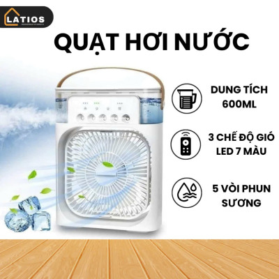 Quạt Phun Sương Điều Hòa Mini Để Bàn Cao Cấp | Có Đèn LED, ĐÈN TRANG TRÍ , ĐỒNG HỒ TREO TƯỜNG