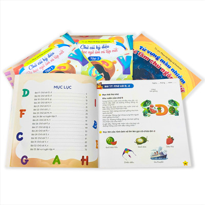 Combo 8 sách Tiền Tiểu học gồm Toán và Tiếng Việt cho bé 4-6 tuổi có App Bài Giảng cho bé sẵn sàng bước vào lớp 1