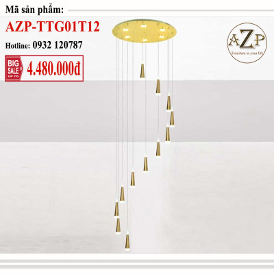 AZP - ĐÈN THẢ TRẦN / ĐÈN THÔNG TẦNG TRANG TRÍ PHÒNG KHÁCH / PHÒNG NGỦ / CẦU THANG / KHÔNG GIAN SANG TRỌNG AZP-TTG08T18 / AZP-TTG01T12 phong cách đương đại, hàng nhập khẩu AZP