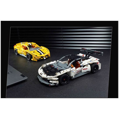 QMAN - 91007 Bộ đồ chơi xếp hình mô hình xe đua màu vàng (KT 26.7x13.8x8.7cm)