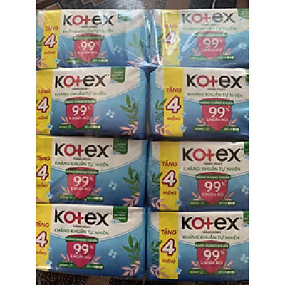 Combo 8 Gói Băng Vệ Sinh Kotex Hàng Ngày Kháng Khuẩn- Mỗi Gói 20 Miếng- Date luôn mới