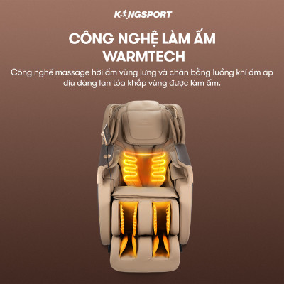 CHỈ GIAO MIỀN BẮC | Ghế massage toàn thân Kingsport G85 con lăn di động 3D, con lăn bắp chân chuyên biệt, công nghệ ion âm