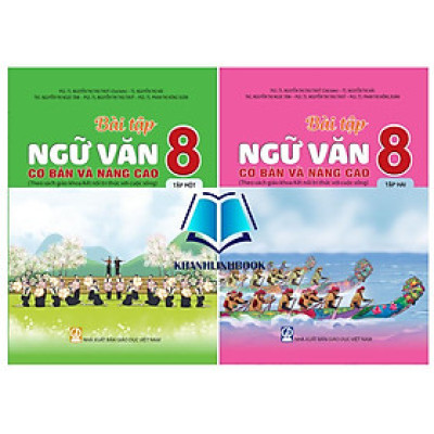 Sách - Combo Bài tập ngữ văn 8 cơ bản và nâng cao - tập 1 + 2 ( kết nối )