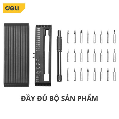 Bộ Tua Vít Đa Năng Từ Tính Deli Nhiều Chi Tiết Cao Cấp Chính Hãng - Thiết Kế Hiện Đại, Đầu Vít Nam Châm Dễ Dàng Sử Dụng - DL240025B