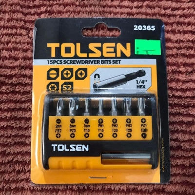 BỘ ĐẦU VÍT 15 MÓN TOLSEN 20365 - HÀNG CHÍNH HÃNG