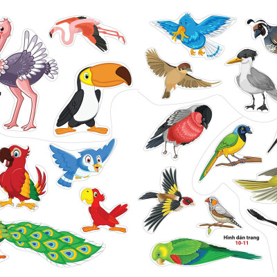 Sách - Sticker dán hình thông minh - Thế Giới Loài Chim - MK