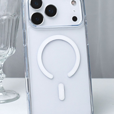 [Dành cho Iphone 17 Pro max] Ốp Lưng Trong Suốt Sạc Không Dây Có Nút Control Camera MIPOW KINGBULL Magnetic Tempered Glass_ Hàng chính hãng