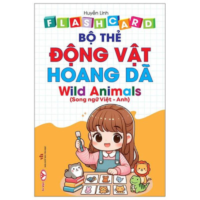 Sách - Flash Card - Bộ Thẻ Động Vật Hoang Dã - Wild Animals - Song Ngữ Việt-Anh