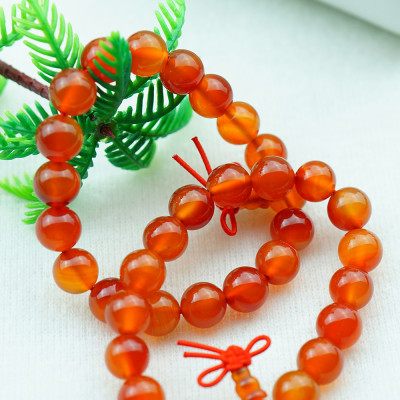 Vòng tay mã não hồ lô đỏ tự nhiên 10 mm