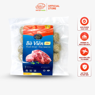 Combo cá viên 500 gram + bò viên 500 gram Tâm Lợi, loại cao cấp - Giao nhanh trong 3h - 500gr