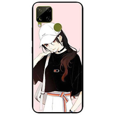 Ốp lưng dành cho Realme C15 mẫu Cô Gái Đội Nón