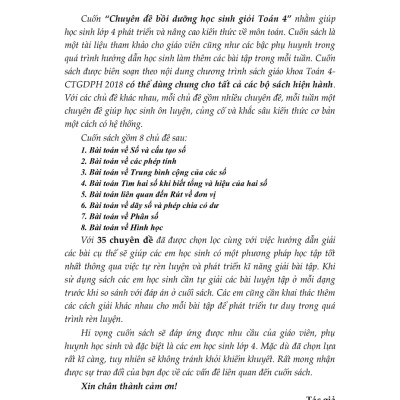 Chuyên Đề Bồi Dưỡng Học Sinh Giỏi Toán 4 _KV