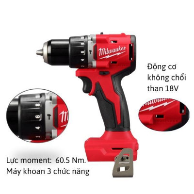 MÁY KHOAN PIN MILWAUKEE M18 BLPDRC ( SET 1 PIN 2AH + SẠC) - HÀNG CHÍNH HÃNG