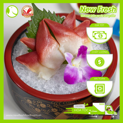 Sò Đỏ Hokkigai Sashimi Nhật Bản - Hộp 1Kg