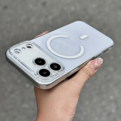 ốp lưng siêu mỏng 0.3mm sạc từ tính bảo vệ camera trong suốt chống ố vàng cho iPhone 17 Pro Max / 17 Air / iP 17 Pro / 17 hiệu Memumi Slim Magnetic Clear - Chống trầy xước, độ trong full HD, sạc không dây nam châm N52 - Hàng nhập khẩu