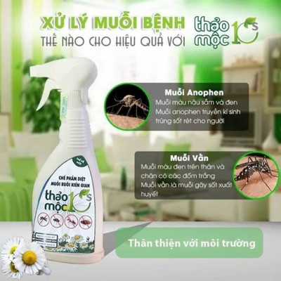 Diệt Côn Trùng Gián, Kiến, Kiến Ba Khoang, Muỗi, Ruồi, Mọt 100% Sinh Học Thảo Mộc Hương Sả Chanh Chai Xịt 500ml An Toàn Cho Sức Khỏe Em Bé Và Người Già
