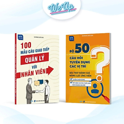 Combo 2 sách: 100 Mẫu câu giao tiếp quản lý với nhân viên và Bộ 50 câu hỏi tuyển dụng ứng viên 