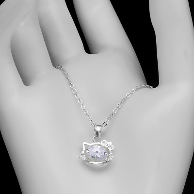 Dây Và Mặt Dây Chuyền Bạc Hiểu Minh DMD348S Mèo Kity