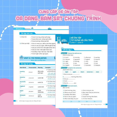 Sách - Đề Ôn Tập Từ Vựng Và Cấu Trúc Tiếng Anh Lớp 4 - Megabook