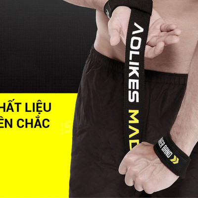 Dây kéo lưng tập gym AOLIKES 7637 trợ lực cổ tay sport wrist bands