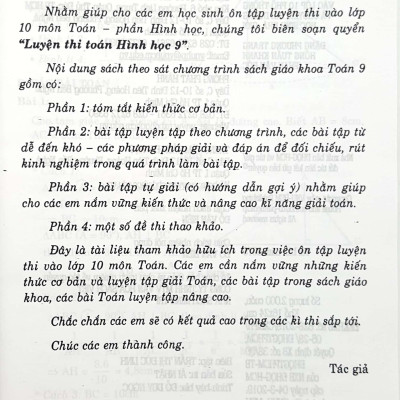 Luyện Thi Toán Hình Học Lớp 9