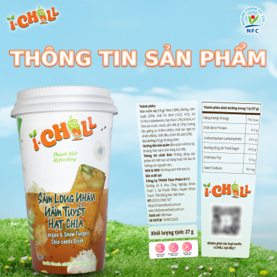 [COMBO 6 LY] iChill Sâm Long Nhãn Nấm Tuyết Hạt Chia Nước Thanh Nhiệt Sấy Thăng Hoa Từ Trái Cây Tự Nhiên