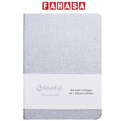 Sổ Colourful Notebook A6 - Dòng Kẻ Chấm - 120 Trang 100gsm - The Sun - Màu Bạc