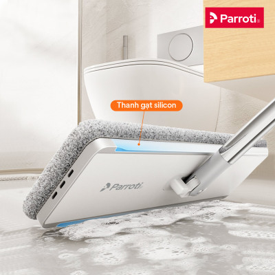 Cây Lau Nhà Tự Vắt, Bàn Lau Xoay 360 Độ, Có Tích Hợp Gạt Nước, Cây Lau Trợ Lực Parroti Magic - MG03