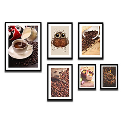 Bộ 6 Khung Hình Kính Treo Tường Tặng bộ ảnh như hình mẫu, Đinh Treo Tranh và sơ đồ treo - Khung Hình Phạm Gia PGCTK11