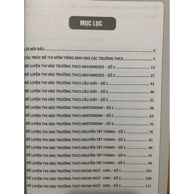 Sách : Bứt Phá Môn Tiếng Anh - Bộ Đề Luyện Thi Vào Lớp 6 Các Trường THCS Chất Lượng Cao Chuyên Anh