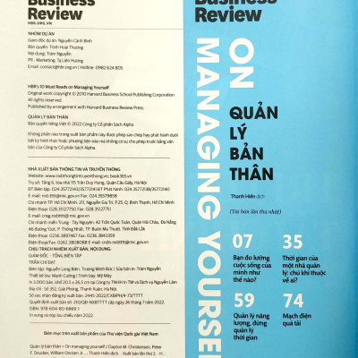 HBR On - Quản Lý Bản Thân (Tái Bản 2022)
