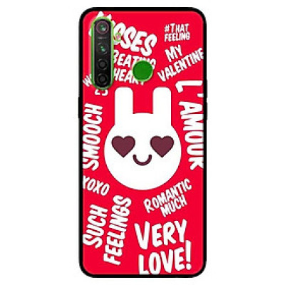 Ốp lưng dành cho Realme 6i mẫu Thỏ LOVE Đỏ