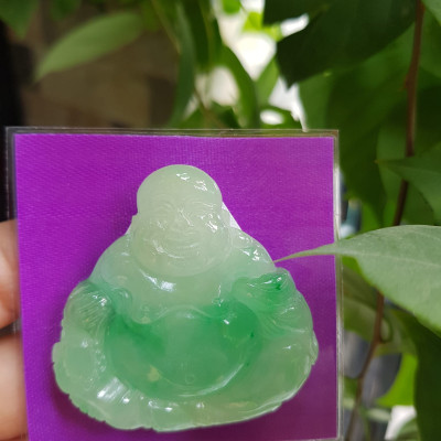 Mặt Dây Chuyền Nam Đẹp Phật Di Lặc Ngồi Cầm Thỏi Vàng Cười tươi 100% đá cẩm thạch tự nhiên Màu trắng bóng cả tượng điểm xanh lý quá đẹp giữa bụng thỏi tiền vàng  Size Ngang 48mm x Cao 48mm x Dầy 9mm mệnh Thủy Mộc đeo may mắn ạ