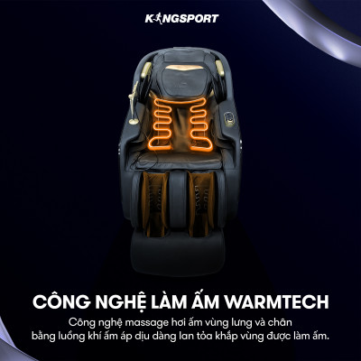 CHỈ GIAO MIỀN BẮC | Ghế massage toàn thân cao cấp KINGSPORT G6 công nghệ massage Kingtech Touch Pro, công nghệ làm ấm Warmtech