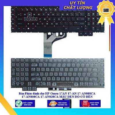 Bàn Phím dùng cho HP Omen 17AN 17-AN 17-AN008CA 17-AN010CA 17-AN020CA MÀU ĐEN ĐỎ CÓ ĐÈN - Hàng Nhập Khẩu New Seal