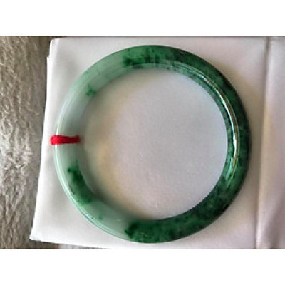 VÒNG KHỐI CẨM THẠCH TỰ NHIÊN  MÀU XANH SƠN THUỶ LÝ 50MM x dầy 7,2mm  VÒNG TAY NỮ BÓNG ĐẸP  48KG - 57KG ĐEO 