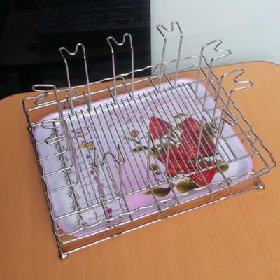 Khay úp ly inox Thái Long cao cấp 25 x 33 x 17 cm - kèm khay phíp đựng nước