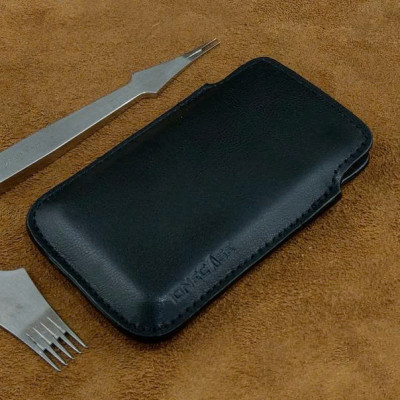 Bao da rút cho điện thoại Iphone 4, 4S da bò thật may thủ công bền đẹp - Hàng chính hãng