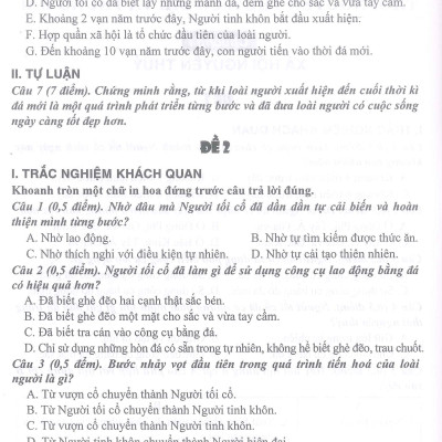 Bộ Đề Kiểm Tra Trắc Nghiệm Và Tự Luận Lịch Sử 10 (Tái Bản)