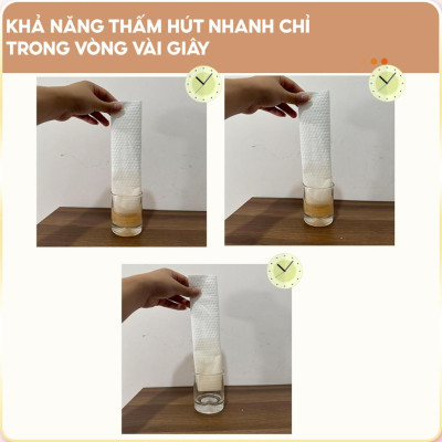 Khăn Lau Đa Năng topgia Cuộn 100 tờ Siêu Dai,siêu thấm hút Có Thể Giặt Tái Sử Dụng