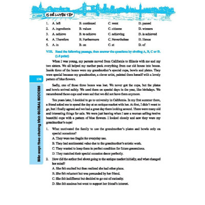 Sách - Global Success - Bồi Dưỡng Học Sinh Giỏi Tiếng Anh Lớp 8 - Có Đáp Án - Minh Thắng