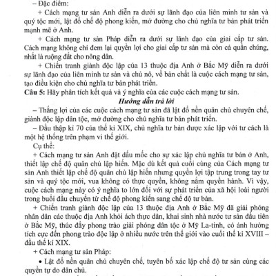 Trả Lời Câu Hỏi Lịch Sử 11 - Tự Luận Và Trắc Nghiệm (Dùng Chung Cho Các Bộ SGK Hiện Hành) _HA