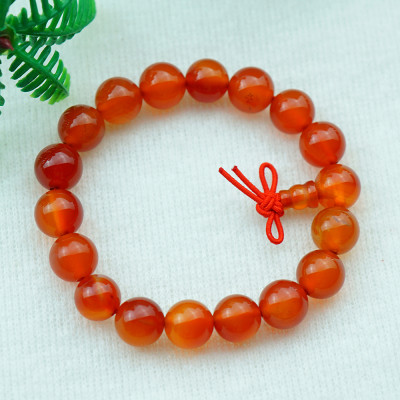 Vòng tay mã não hồ lô đỏ tự nhiên 10 mm