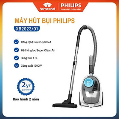 Máy hút bụi Philips dạng hộp XB2023, công suất 1800W, hút khỏe chạy êm, bảo hành 2 năm| HÀNG CHÍNH HÃNG