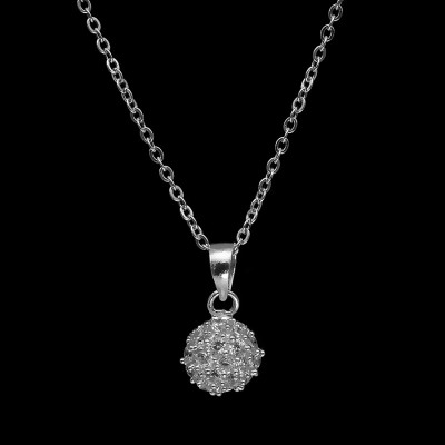 Dây Và Mặt Dây Chuyền Bạc Hiểu Minh DMD087T hình cầu đá trắng