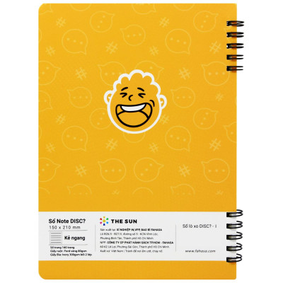 Sổ Lò Xo Note DISC? A5 - Kẻ Ngang - 160 Trang 80gsm - The Sun - I