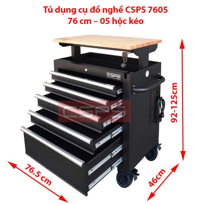 Tủ dụng cụ đồ nghề CSPS 7605 76 cm – 05 hộc kéo nâng hạ