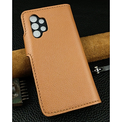 Bao da cho điện thoại Samsung A32 4G dạng ví da bò thật