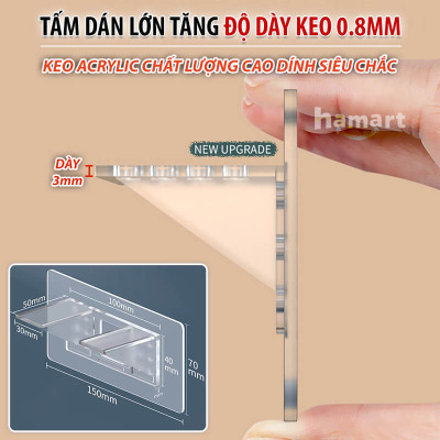 Móc Tam Giác Đôi Đỡ Kệ Gỗ Lớn Kê Giá Chia Ngăn Tủ Quần Áo Vách Nhựa Bếp Ke Góc L Dán Tường Siêu Dính