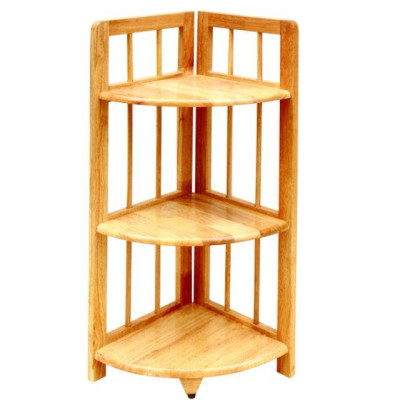 Kệ góc 3 tầng làm bằng gỗ tự nhiên